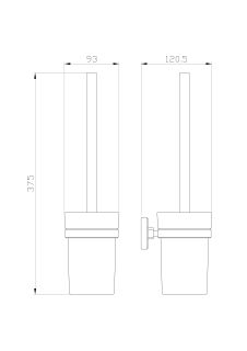 Туалетный ёршик в комплекте Wonzon & Woghand Roma WW-7229 бронза